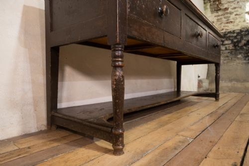 18TH CENTURY WEST COUNTRY PAINTED POTBOARD DRESSER BASE - ADDITIONAL PHOTO 5