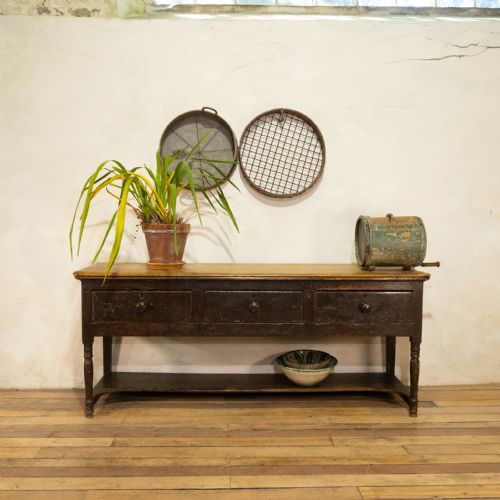 18TH CENTURY WEST COUNTRY PAINTED POTBOARD DRESSER BASE - ADDITIONAL PHOTO 9