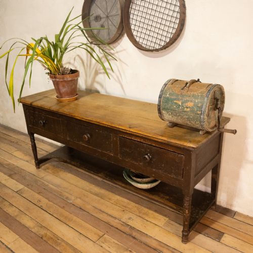 18TH CENTURY WEST COUNTRY PAINTED POTBOARD DRESSER BASE - ADDITIONAL PHOTO 13