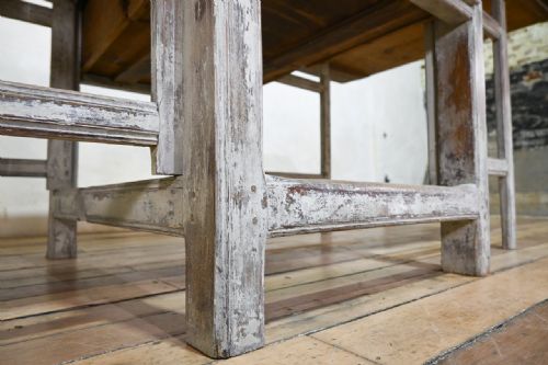 LARGE 18TH CENTURY PAINTED SWEDISH SLAGBORD TABLE - ADDITIONAL PHOTO 4