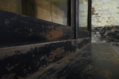 TALL 19TH CENTURY FRENCH BLACK PAINTED GLAZED CABINET - ADDITIONAL PHOTO 29
