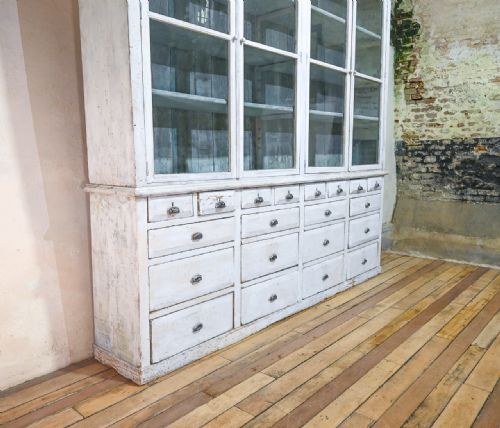 19TH CENTURY FRENCH PAINTED GLAZED BIBLIOTHQUE CABINET BOOKCASE - ADDITIONAL PHOTO 2
