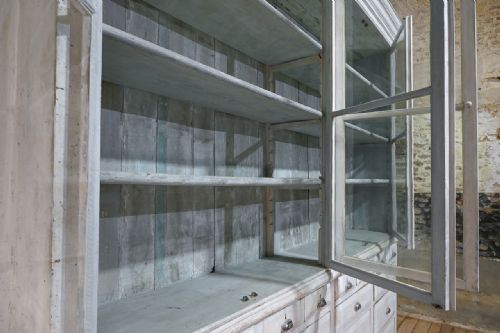 19TH CENTURY FRENCH PAINTED GLAZED BIBLIOTHQUE CABINET BOOKCASE - ADDITIONAL PHOTO 4