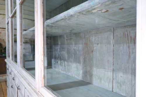 19TH CENTURY FRENCH PAINTED GLAZED BIBLIOTHQUE CABINET BOOKCASE - ADDITIONAL PHOTO 12