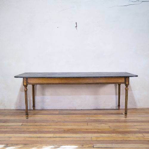 18th century faux quilted maple painted swedish farmhouse table - CATEGORY: ANTIQUE TABLES - DATED 18TH CENTURY