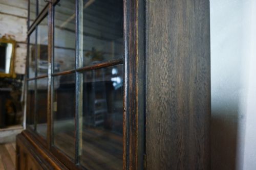 LATE 19TH CENTURY GLAZED BOOKCASE MANNER OF SAMUEL PEPYS - ADDITIONAL PHOTO 3