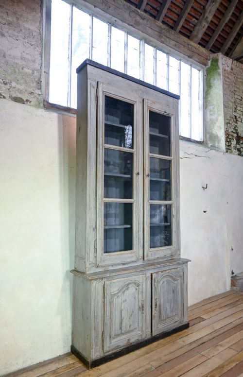 19TH CENTURY FRENCH PAINTED GLAZED CABINET - ADDITIONAL PHOTO 3