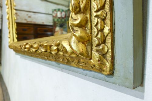 A SQUARE 18TH CENTURY SWEDISH PAINTED OVERMANTEL MIRROR - ADDITIONAL PHOTO 12