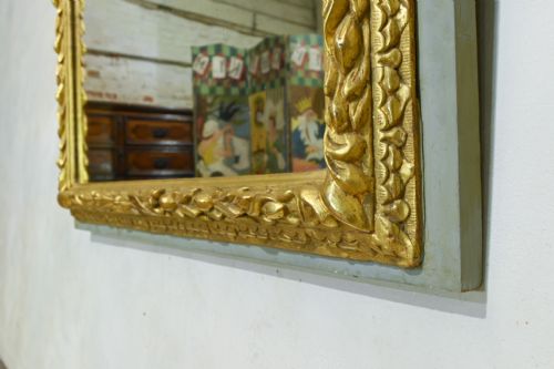A SQUARE 18TH CENTURY SWEDISH PAINTED OVERMANTEL MIRROR - ADDITIONAL PHOTO 13