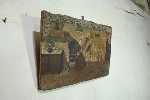 AN EARLY 19TH CENTURY OIL ON BOARD PAINTING - ADDITIONAL PHOTO 1
