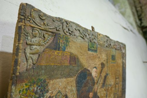 AN EARLY 19TH CENTURY OIL ON BOARD PAINTING - ADDITIONAL PHOTO 2