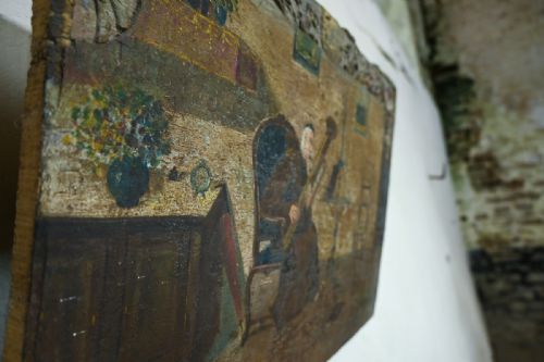 AN EARLY 19TH CENTURY OIL ON BOARD PAINTING - ADDITIONAL PHOTO 3