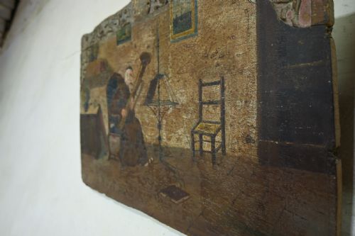 AN EARLY 19TH CENTURY OIL ON BOARD PAINTING - ADDITIONAL PHOTO 8