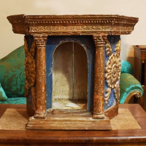 painted italian tabernacle - CATEGORY: ANTIQUE MISCELLANEOUS - DATED 18TH CENTURY