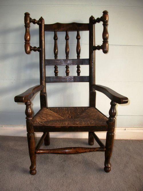 LANCASHIRE SPINDLE BACK WING CHILD'S CHAIR - ADDITIONAL PHOTO 1