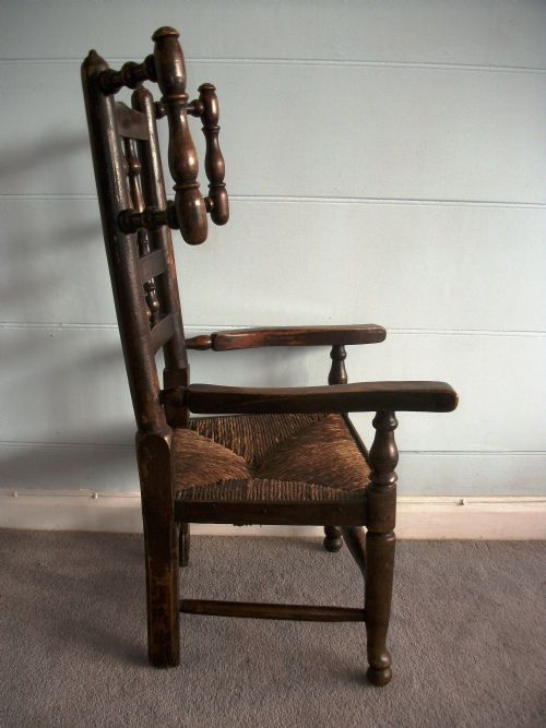 LANCASHIRE SPINDLE BACK WING CHILD'S CHAIR - ADDITIONAL PHOTO 2