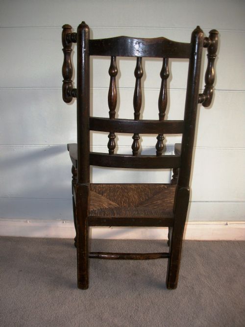 LANCASHIRE SPINDLE BACK WING CHILD'S CHAIR - ADDITIONAL PHOTO 3