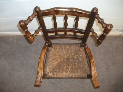 LANCASHIRE SPINDLE BACK WING CHILD'S CHAIR - ADDITIONAL PHOTO 4