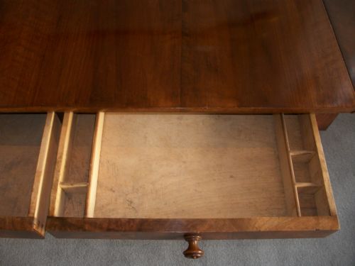 ITALIAN WALNUT DROP LEAF SOFA TABLE WRITING DESK - ADDITIONAL PHOTO 8