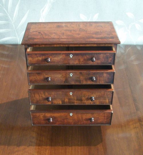 GEORGIAN MINIATURE CHEST OF DRAWERS - ADDITIONAL PHOTO 2