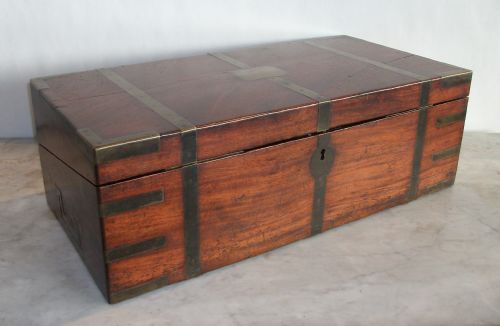 RARE MILITARY CAMPAIGN CAPTAIN'S WRITING SLOPE - ADDITIONAL PHOTO 6