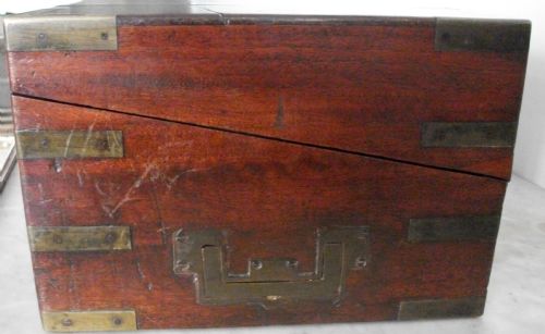 RARE MILITARY CAMPAIGN CAPTAIN'S WRITING SLOPE - ADDITIONAL PHOTO 8