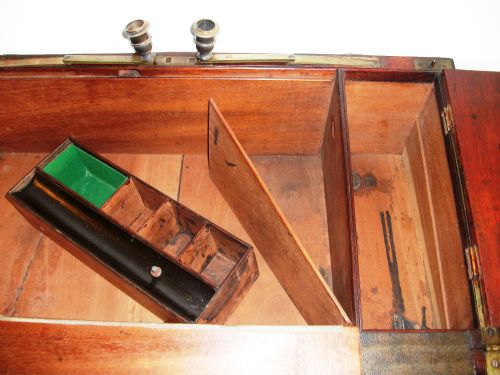 RARE MILITARY CAMPAIGN CAPTAIN'S WRITING SLOPE - ADDITIONAL PHOTO 11