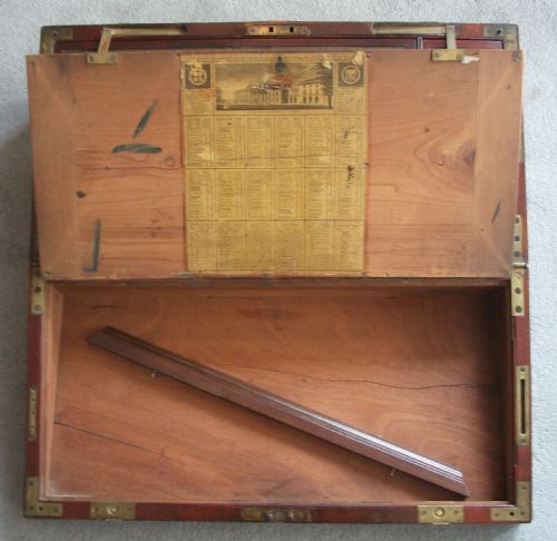 RARE MILITARY CAMPAIGN CAPTAIN'S WRITING SLOPE - ADDITIONAL PHOTO 12