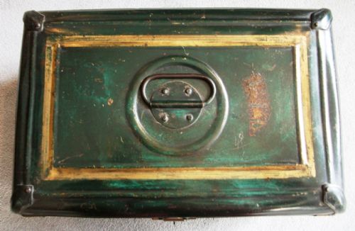 PAINTED METAL TRUNK - ADDITIONAL PHOTO 1
