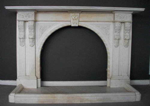 marble arch fireplace surround mid victorian - CATEGORY: ANTIQUE FIREPLACES - DATED 19TH CENTURY