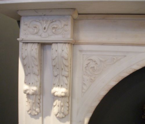 MARBLE ARCH FIREPLACE SURROUND MID VICTORIAN - ADDITIONAL PHOTO 2