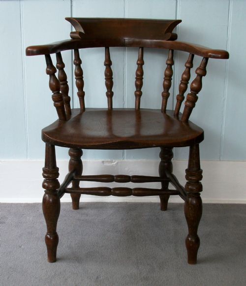 COUNTRY OAK CAPTAIN'S CHAIR - ADDITIONAL PHOTO 1