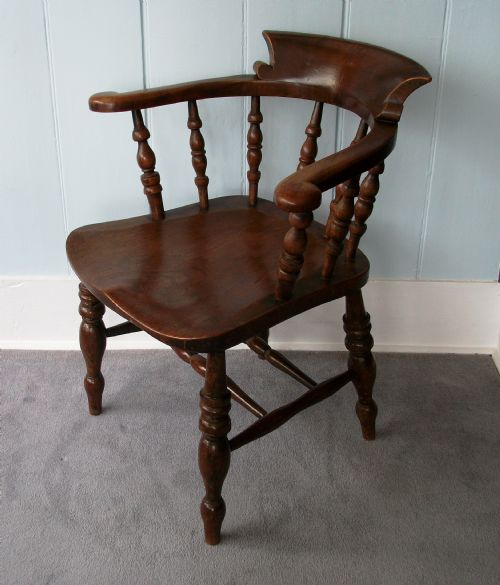 COUNTRY OAK CAPTAIN'S CHAIR - ADDITIONAL PHOTO 2