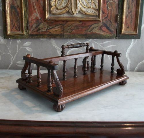 mahogany book caddy stand - CATEGORY: ANTIQUE BOOKCASES - DATED 19TH CENTURY