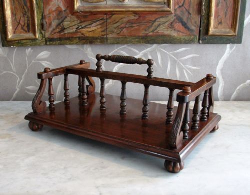 MAHOGANY BOOK CADDY STAND - ADDITIONAL PHOTO 2