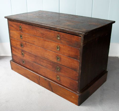 19TH CENTURY ARCHITECTS PLAN CHEST - ADDITIONAL PHOTO 1