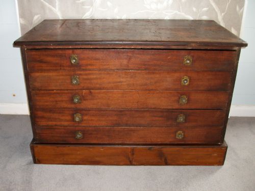 19TH CENTURY ARCHITECTS PLAN CHEST - ADDITIONAL PHOTO 2