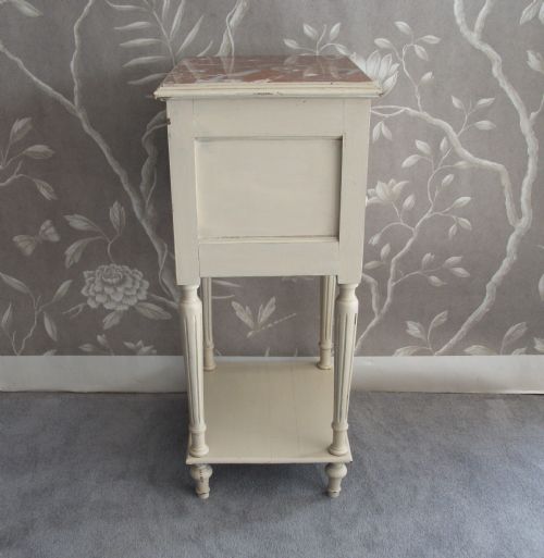 FRENCH PAINTED BEDSIDE CUPBOARD - ADDITIONAL PHOTO 2