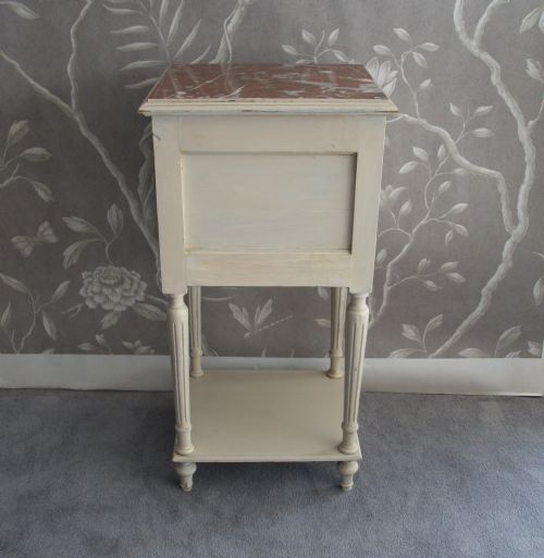 FRENCH PAINTED BEDSIDE CUPBOARD - ADDITIONAL PHOTO 3