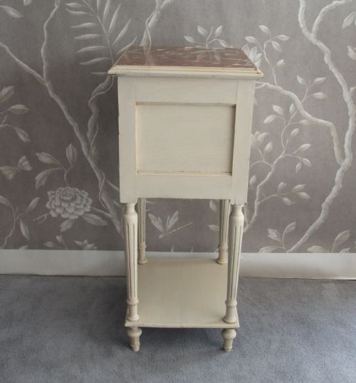 FRENCH PAINTED BEDSIDE CUPBOARD - ADDITIONAL PHOTO 4