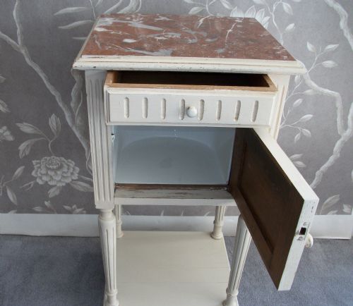 FRENCH PAINTED BEDSIDE CUPBOARD - ADDITIONAL PHOTO 5