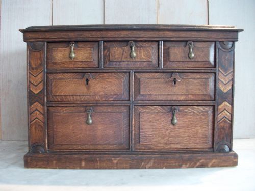 19TH CENTURY TABLE TOP CABINET OR CHEST - ADDITIONAL PHOTO 2