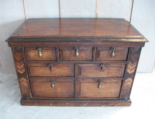 19TH CENTURY TABLE TOP CABINET OR CHEST - ADDITIONAL PHOTO 7
