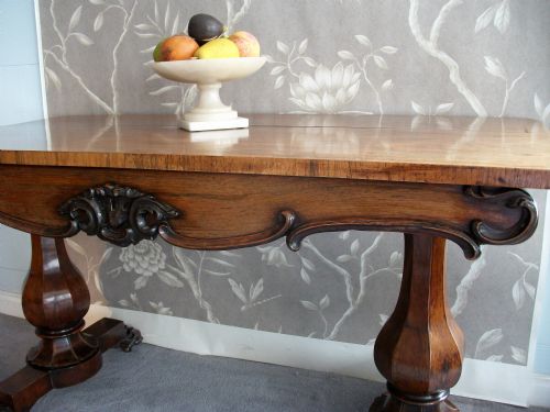 REGENCY ROSEWOOD SOFA TABLE DESK - ADDITIONAL PHOTO 1