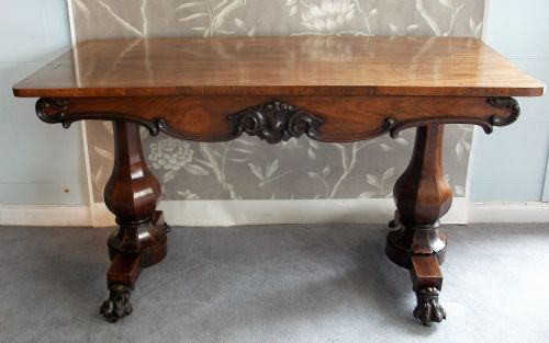 REGENCY ROSEWOOD SOFA TABLE DESK - ADDITIONAL PHOTO 2