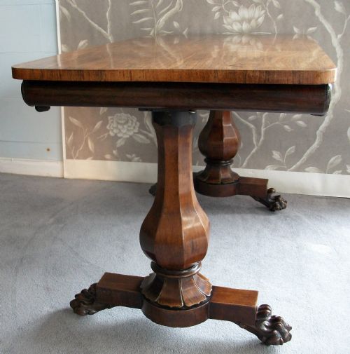 REGENCY ROSEWOOD SOFA TABLE DESK - ADDITIONAL PHOTO 3