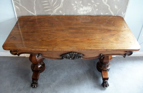REGENCY ROSEWOOD SOFA TABLE DESK - ADDITIONAL PHOTO 5