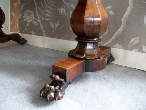 REGENCY ROSEWOOD SOFA TABLE DESK - ADDITIONAL PHOTO 6