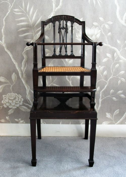 sheraton style childs high chair - CATEGORY: ANTIQUE CHAIRS - DATED 1900