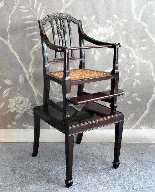 SHERATON STYLE CHILDS HIGH CHAIR - ADDITIONAL PHOTO 1